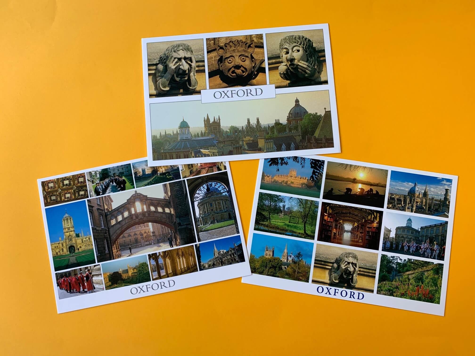 Printed postcards of Oxford